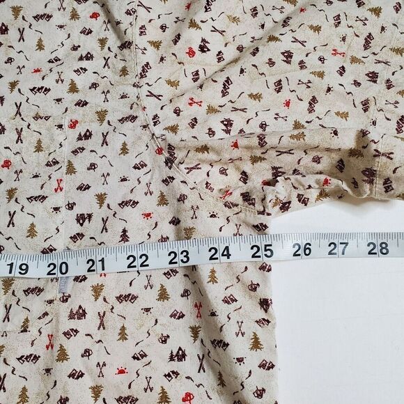 Columbia Camping Print Shirt XL Button Up Short Sleeve Outdoor Regular Fit Mens - Picture 8 of 11